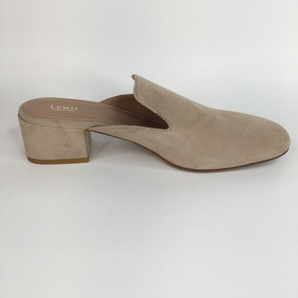 Lewit Bianca Beige Suede Mules Size 37.5. NWOT - Picture 9 of 12